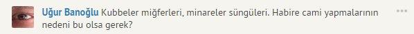 Millet Camii'ndeki fotoğraftan Hürriyet okuru rahatsız