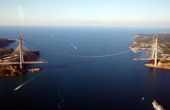 Cumhurbaşkanı Erdoğan 3.köprüyü havadan denetledi