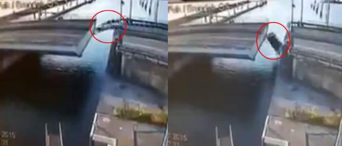 Fransa'da cip açık köprüden uçtu