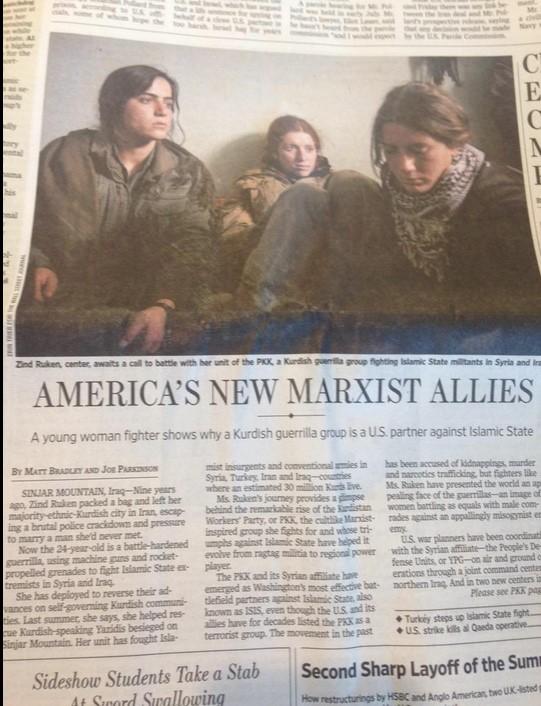 WSJ'den PKK ABD'nin müttefiki manşeti