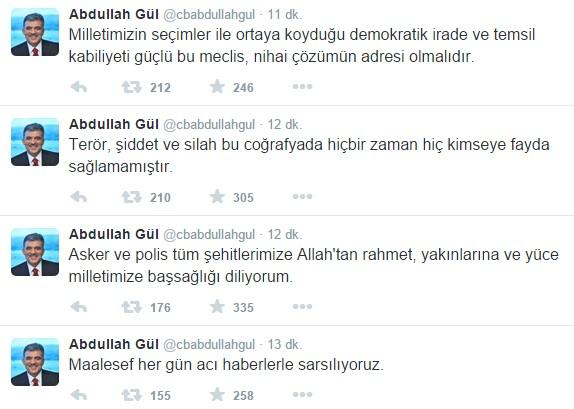 Abdullah Gül: Her gün acı haberlerle sarsılıyoruz
