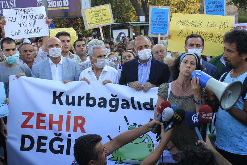 Kurbağalıdere eylemine CHP'li vekillerden destek