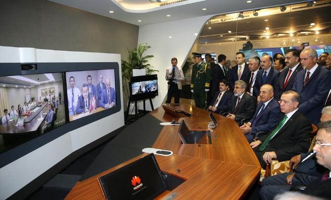 Cumhurbaşkanı Erdoğan Huawei'yi ziyaret etti