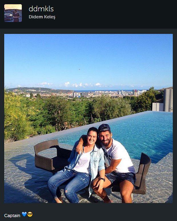 Arda Turan Sinem Kobal'ın kuzenini ağırladı