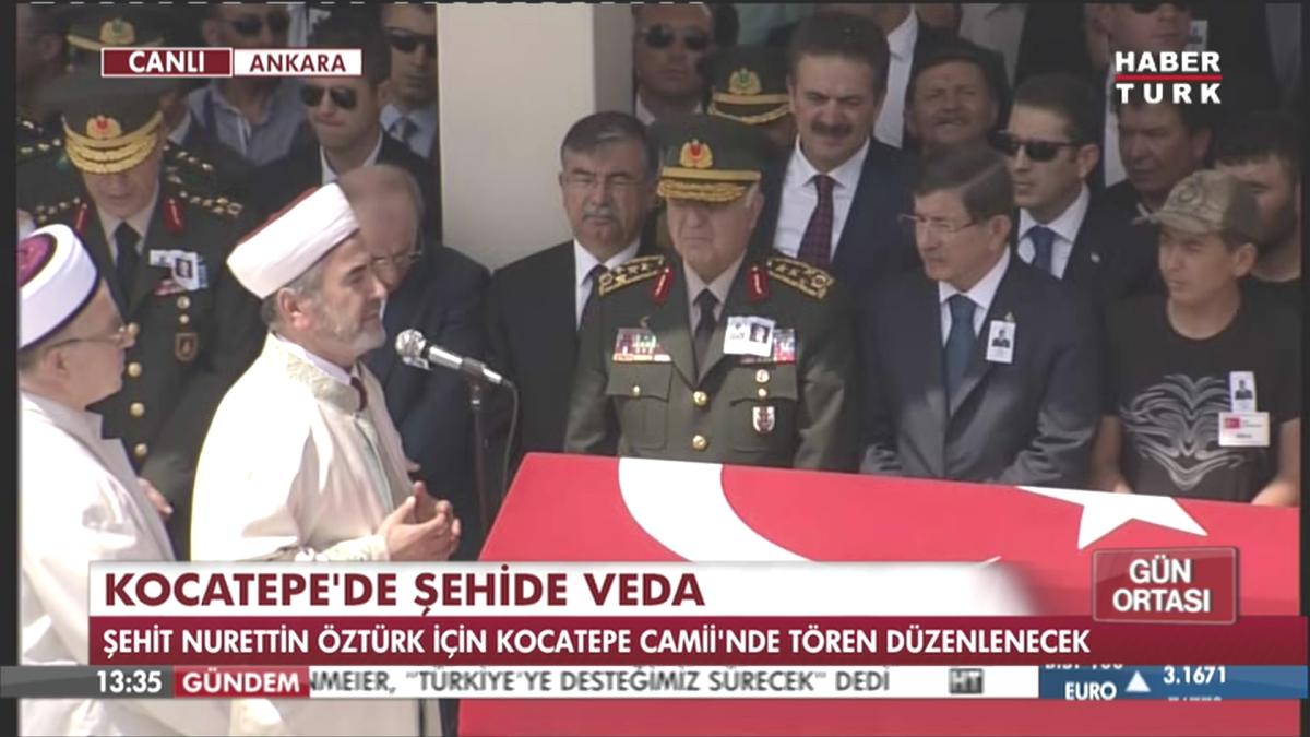 Şehit Nurettin Öztürk'e veda töreni