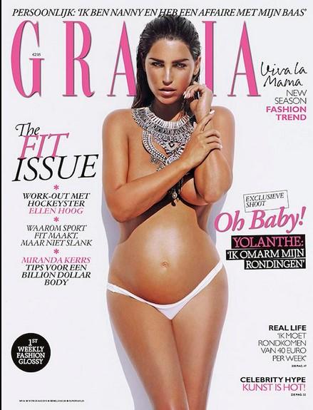 7 aylık hamile Yolanthe Cabau soyundu