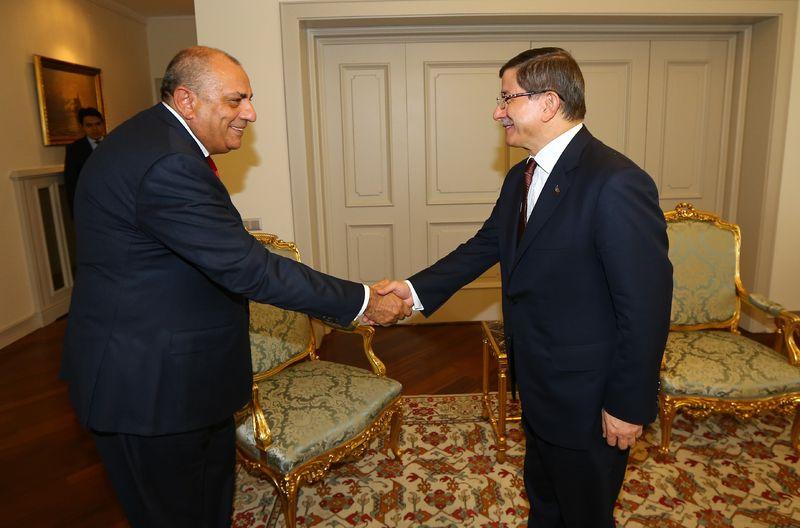 Başbakan Davutoğlu ile Tuğrul Türkeş görüşmesi