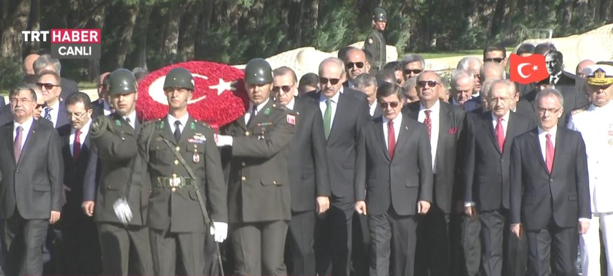 Liderler 30 Ağustos için Anıtkabir'deydi