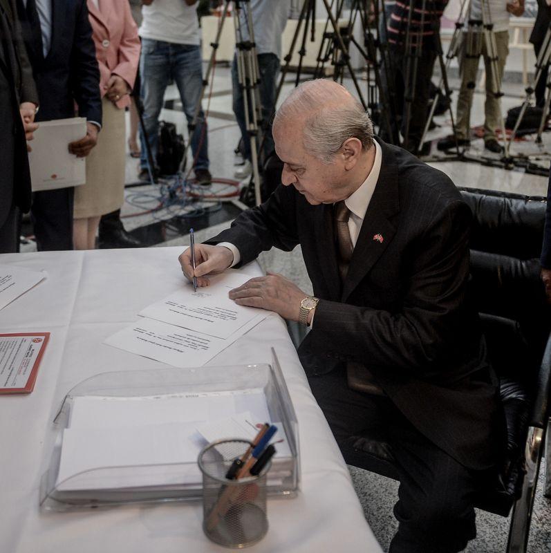 Devlet Bahçeli adaylık başvurusu yaptı