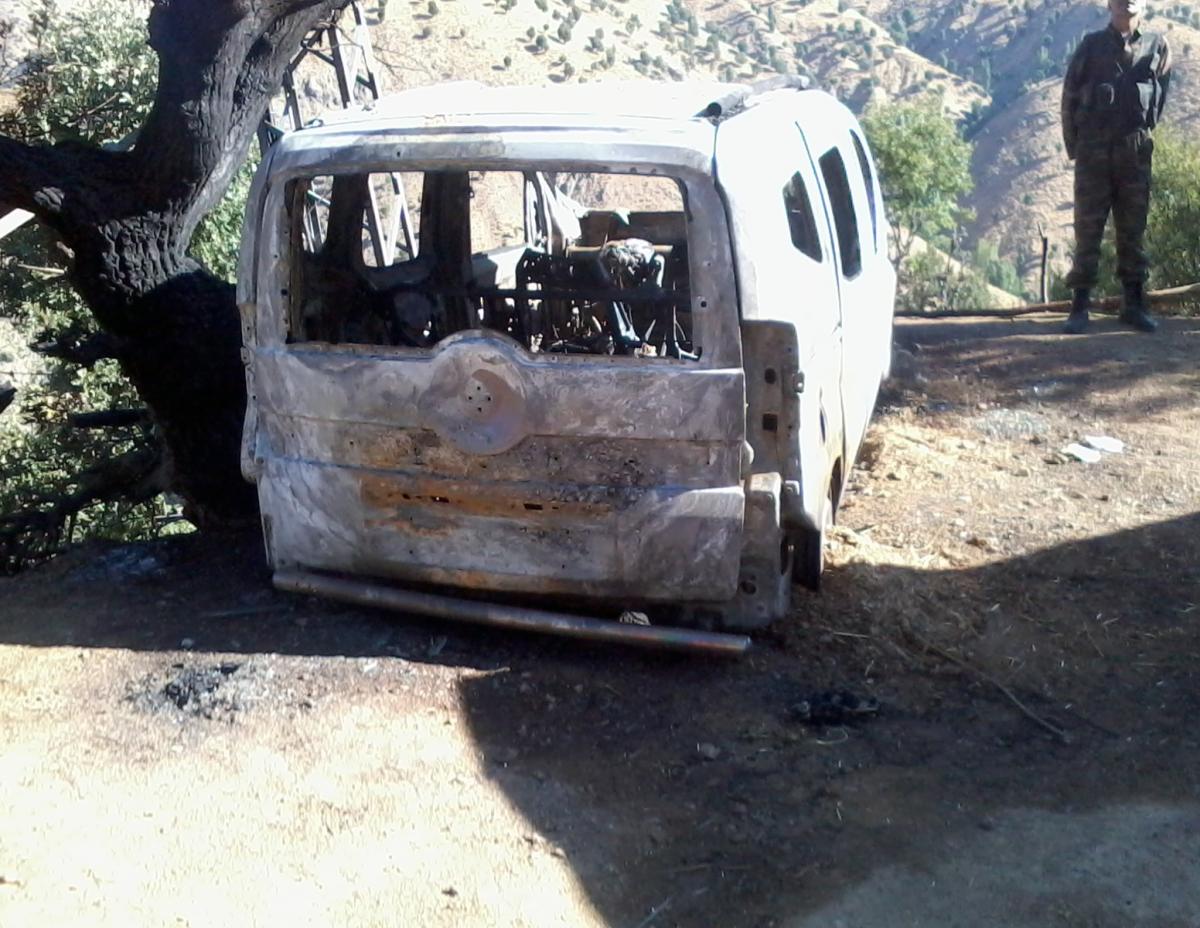 Adıyaman'da bir araç kundaklandı