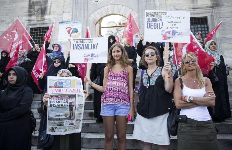 Saadet Partisi'nden Aylan Kurdi eylemi