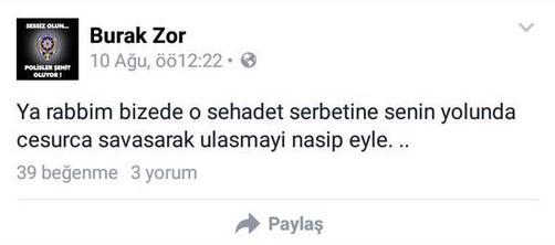 Iğdır'da şehit olan polisin son paylaşımı