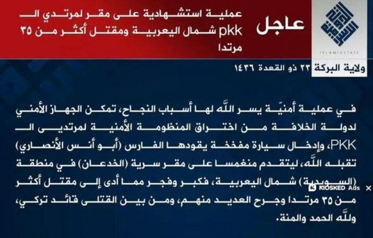 IŞİD YPG'ye saldırdı: 35 ölü