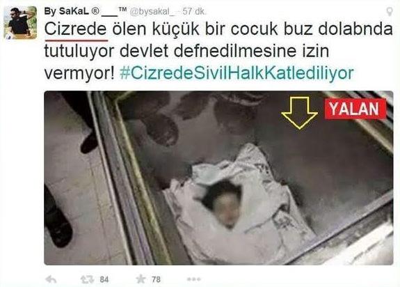 Cizre diye Gazze'de öldürülen çocuğu kullandılar