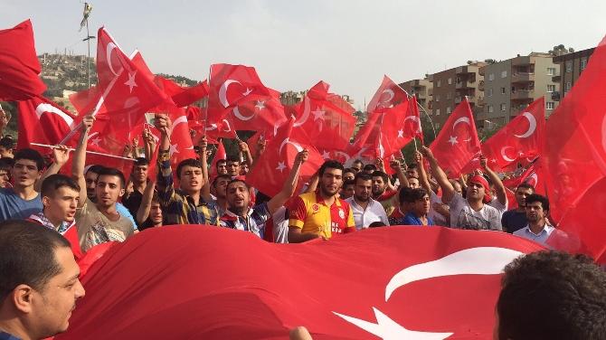 Mardin'de PKK protesto edildi