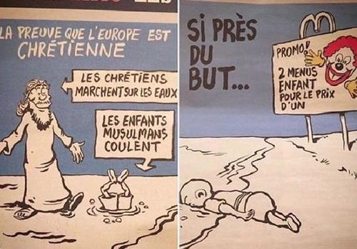 Charlie Hebdo'nun Aylan karikatürü tepki topladı