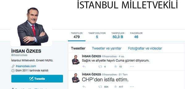 Aday gösterilmeyen İhsan Özkes tweet'lerini sildi