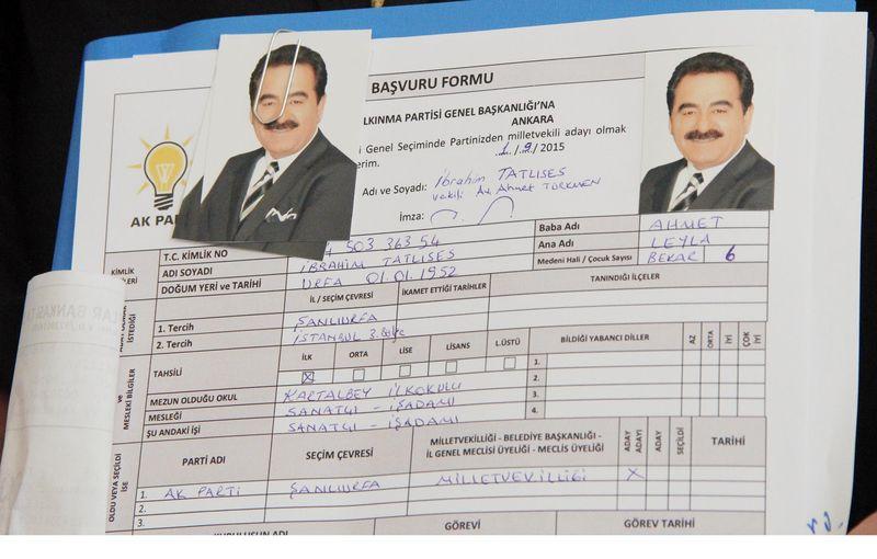 İbrahim Tatlıses aday gösterilmedi