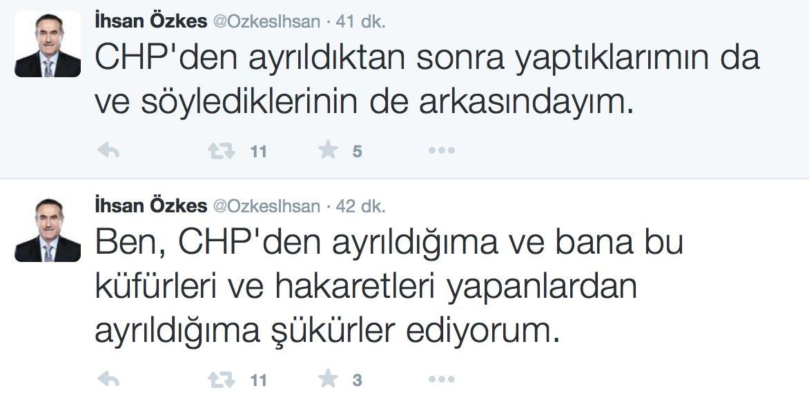 Aday gösterilmeyen İhsan Özkes tweet'lerini sildi