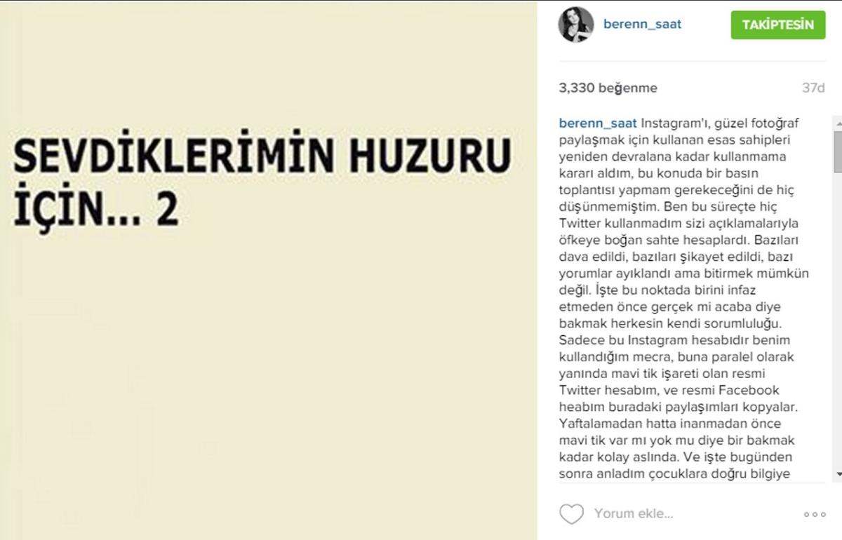 Beren Saat terör için kendini eleştirenleri topa tuttu