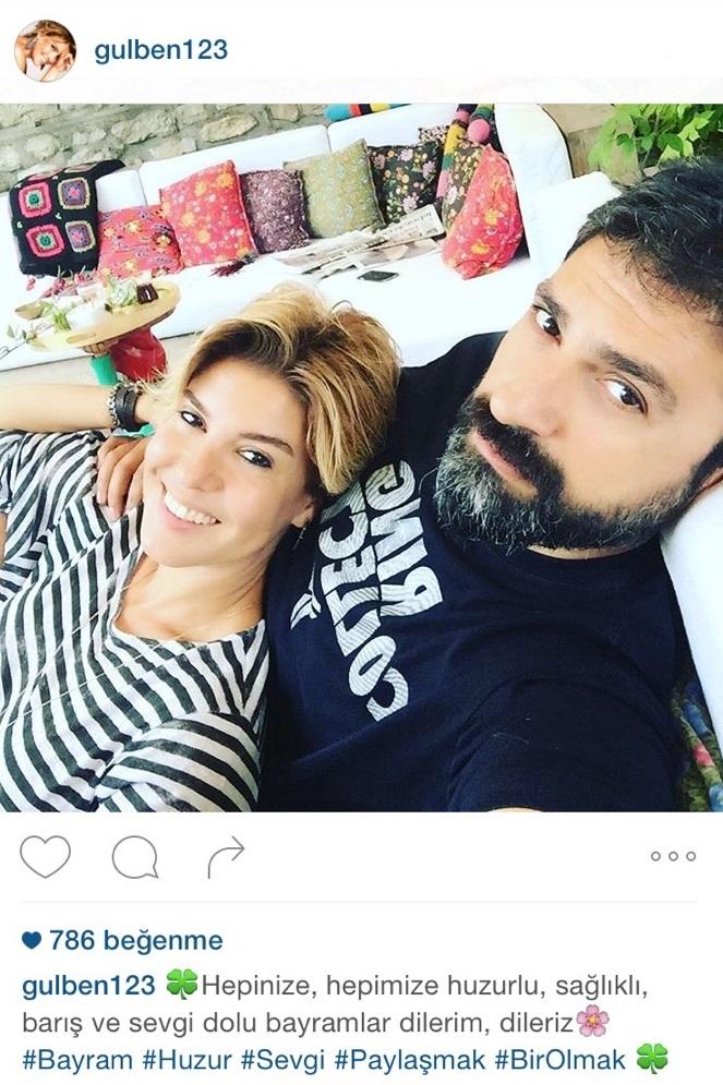 Gülben Ergen eşiyle bayram tatilinde