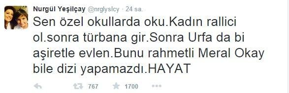 Burcu Çetinkaya'nın evliliğine Nurgül Yeşilçay'dan tepki