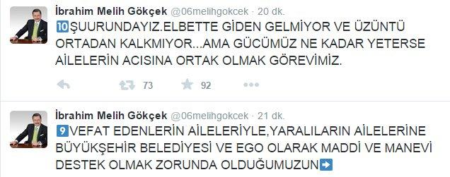 Melih Gökçek'ten otobüs kazası açıklaması