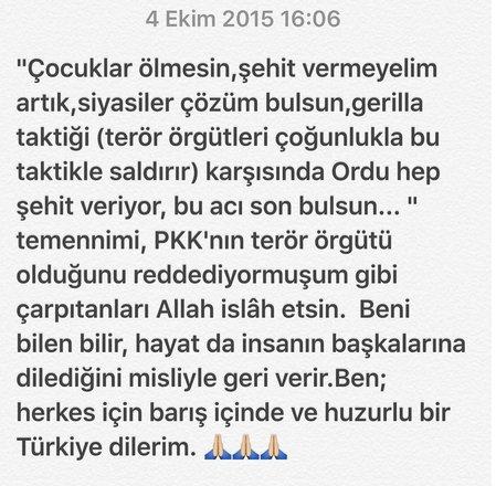 Berna Laçin'den gerilla açıklaması