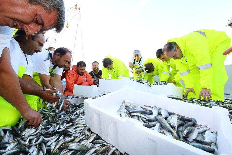Davutoğlu Samsun'da balık tutmak için denize açıldı