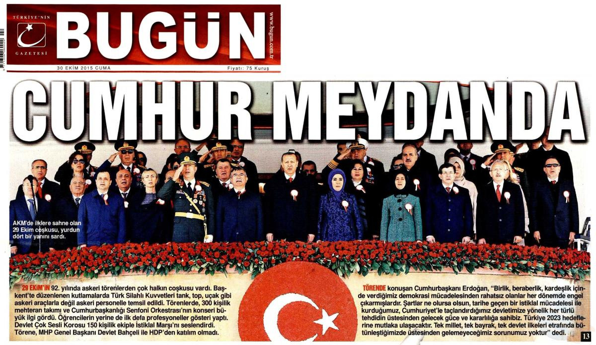 Bugün ve Millet gazetesinin bugünkü manşetleri