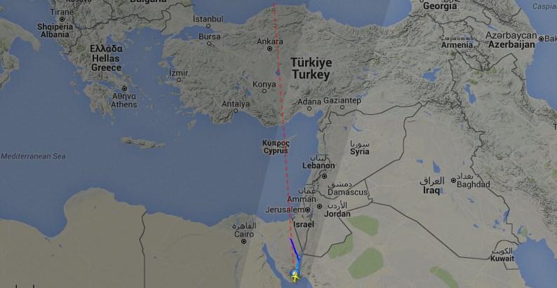 İşte Rus uçağının düştüğü yer