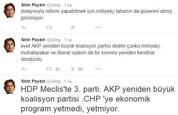 Şirin Payzın'ın HDP sevinci