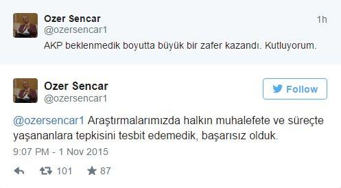 Seçim sonuçlarını tek bilen anketçi Adil Gür oldu