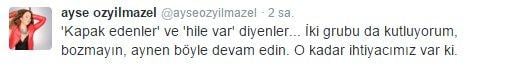 Ayşe Özyılmazel'den Haşmet Babaoğlu'na cevap