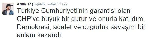 Atilla Taş CHP'ye katıldı