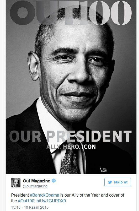 Obama LGBT dergisine kapak oldu
