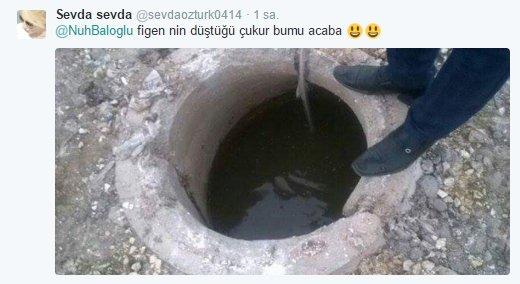 Figen Yüksekdağ su dolu hendeğe düştü esprisi