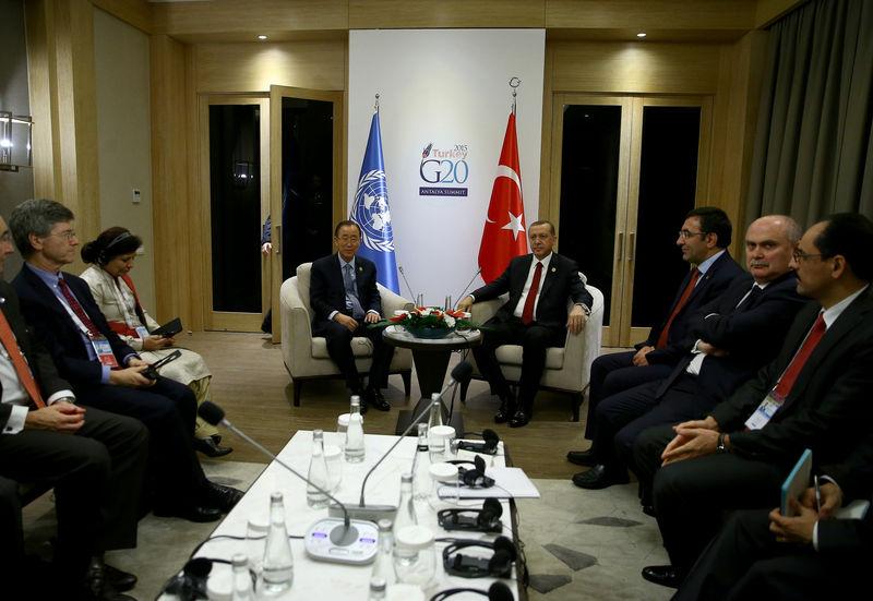 Cumhurbaşkanı Erdoğan Ban Ki-Mun ile görüştü