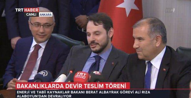 Enerji Bakanı Berat Albayrak görevi devraldı
