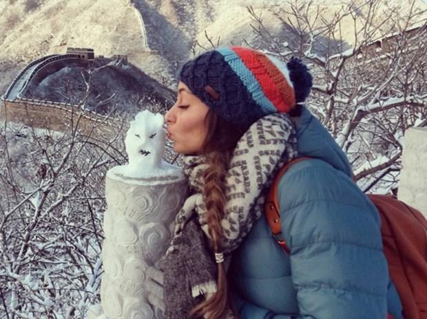 Çin Seddi beyaza büründü