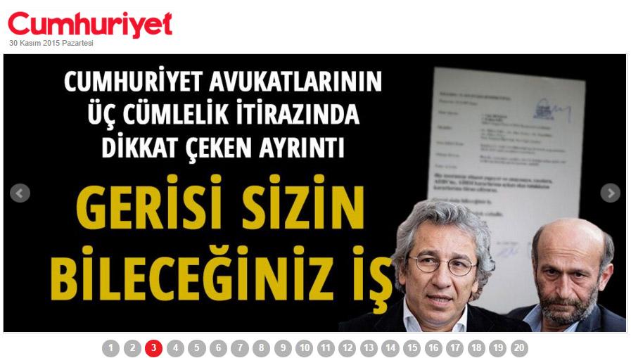 Can Dündar'ın avukatından tutukluluğa itiraz