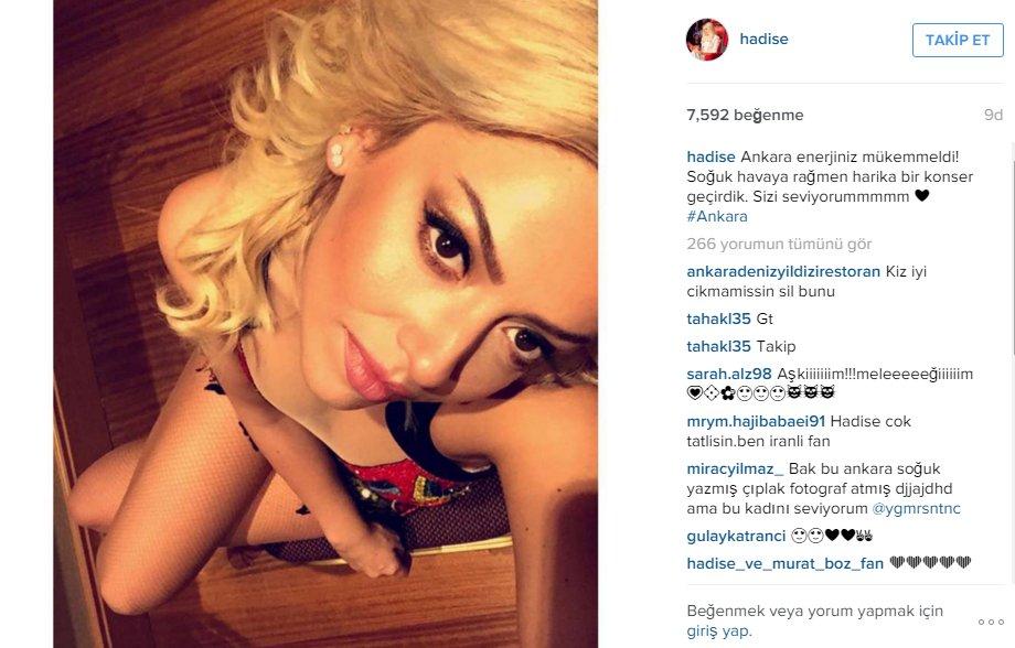 Hadise'den seksi poz