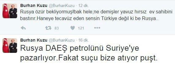 Burhan Kuzu'dan garip düzeltme