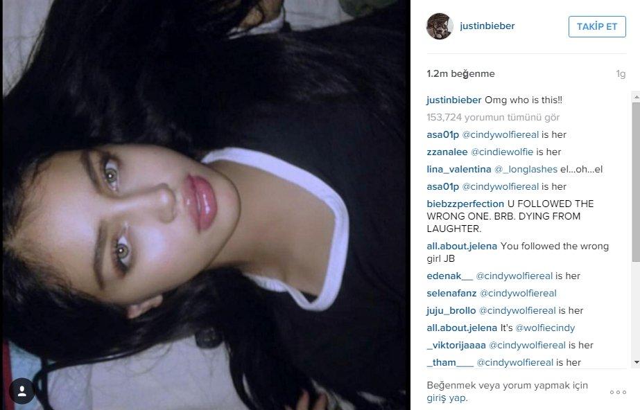 Justin Bieber'ı güzelliğiyle etkileyen kız