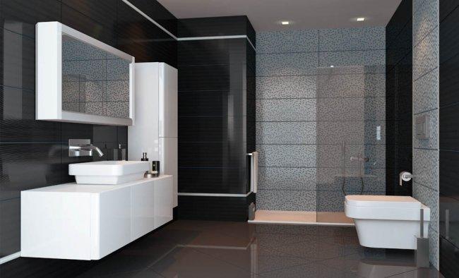 Koyu renk banyo dekorasyonu