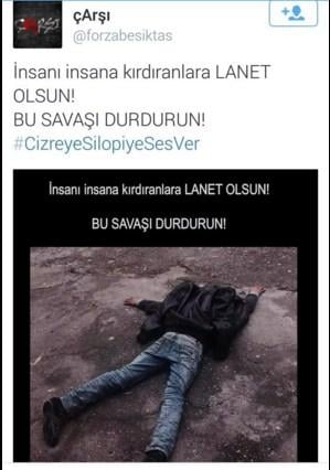 Çarşı PKK'lı teröristin fotoğrafını paylaştı