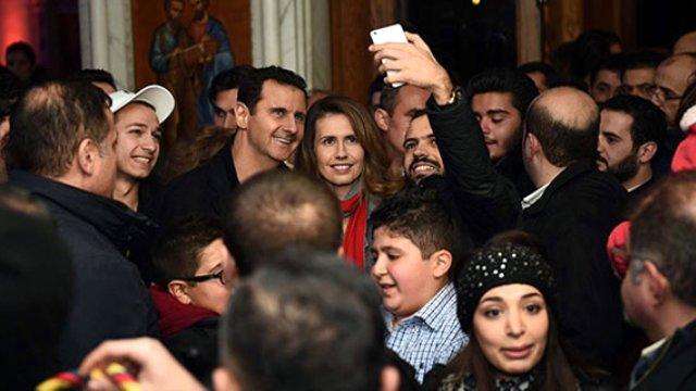 Beşar Esad Noel kutlamasında
