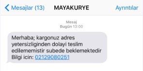 Dolandırıcıların son numarası: Kargo mesajı