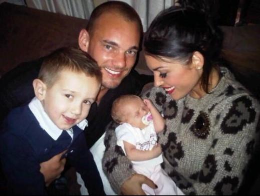 Sneijder'ın aile pozu