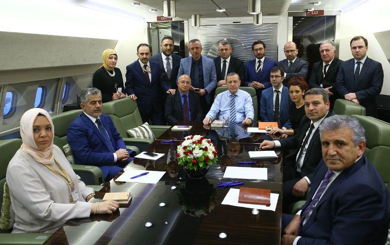 Erdoğan Suudi Arabistan'dan dönüş yolunda konuştu